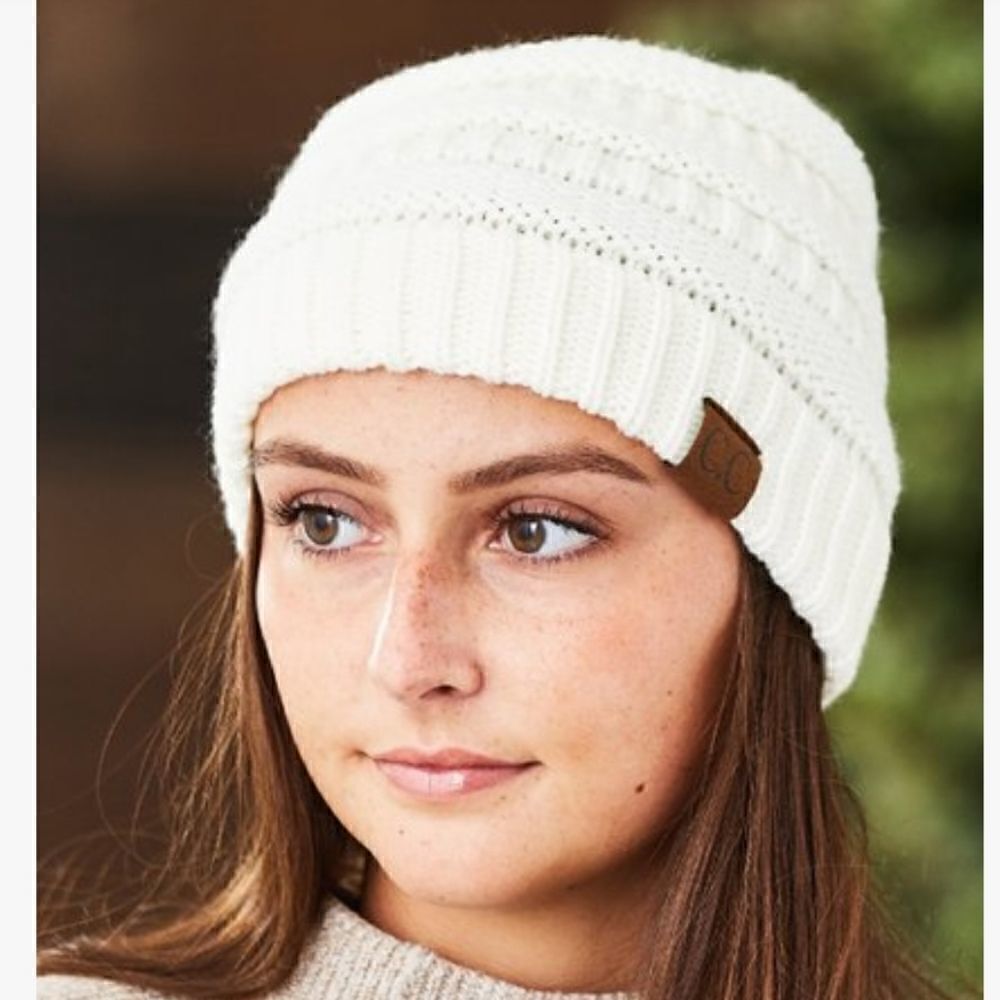 NWOT CC Beanie Ivory Knit Beanie